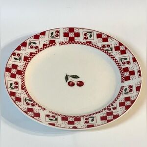 Oneida Cherries Jubilee Leslie Beck Salad Plate Majesticware Stoneware 2003 7.5"